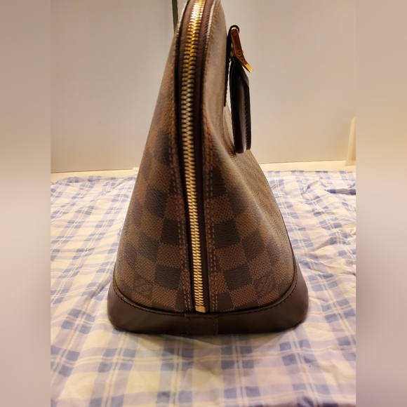 Louis Vuitton Alma PM Handbag Damiere Ebene Brown Canvas Bag N51131 - VGC - Picture 3 of 16